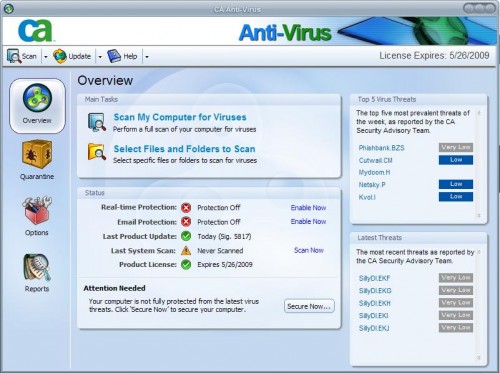 CA antivirus - This is the photograph for the CA antivirus