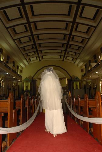 Bridal March - backview of the bride.