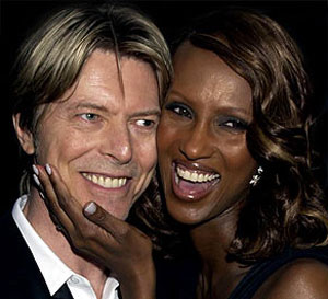 Iman and david Bowie - Smiling Iman and David Bowie