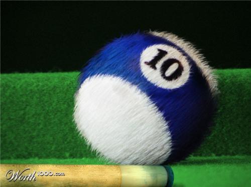billiards - furry number 10 ball