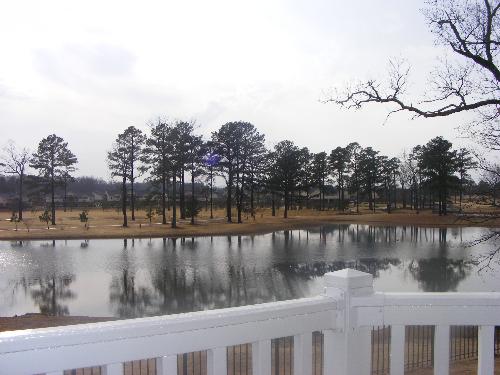 The lake looking out our window - This was taken off the balcony.