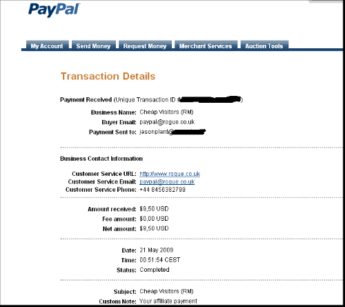 Wordlinx Proof of Payment - Proof of Payment by Wordlinx, the PTC company paid instantly by PayPal