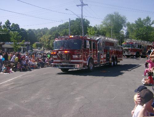 Firetruck  - A firetruck in the Memorial Day Parade