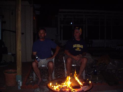 Bonfire - This is a picture of my family at a bonfire at my uncles house. It was taken in arizona where he lives and we had a lot of fun on our vacation. I wish it never enden and I would like to go back soon.