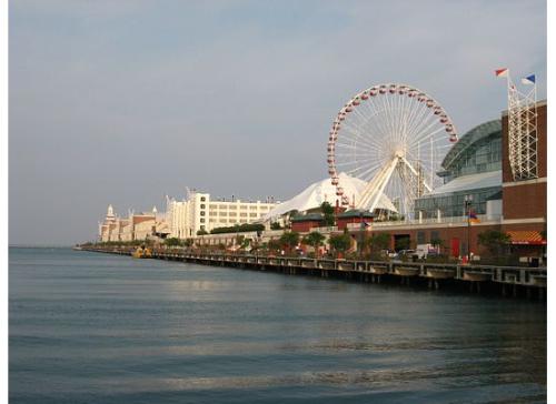 Navy Pier in Chicago Illinois - The Famous Navy Pier in Chicago Illinois, a must stop for any visitor to the city