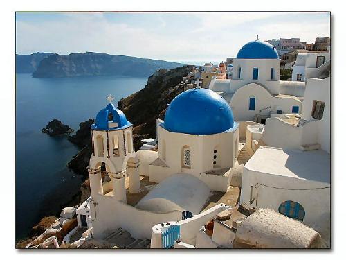 A photo of Santorini - Its a photo I found on the web from Santorini, one of Greece's most beautiful islands.