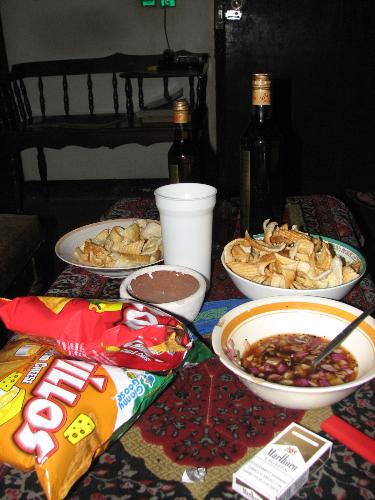 Eatin while drinking - primary stuff in our group session drinking with my friends.