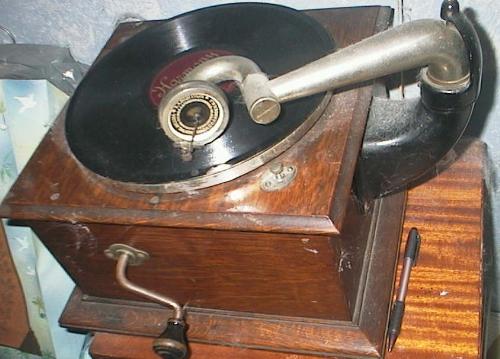 My Victrola (made in 1920)  - This is the oldest thing in my apartment, and I absolutely love it. It still runs beautifully, and sounds fantastic.