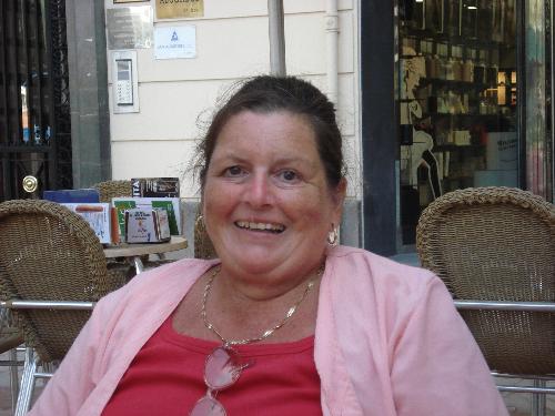 Me in Alicante, Spain, September 2008 - This was taken outside a fabulous restaurant called La Casa Ibarra, in Alicante old town. 6 of us had a fabulous meal for 9 euros each including wine. Buskers came around the tables playing as we ate. What a great day!