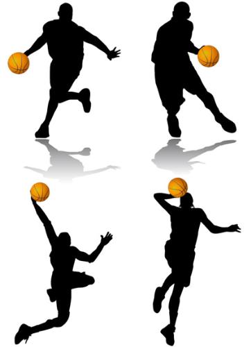 BasketBall - BasketBall Players shadow