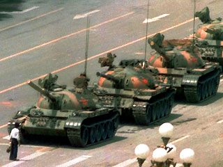 Tiananmen Square Tanks - The brave man who faced down the Chinese tanks 20 years ago.
