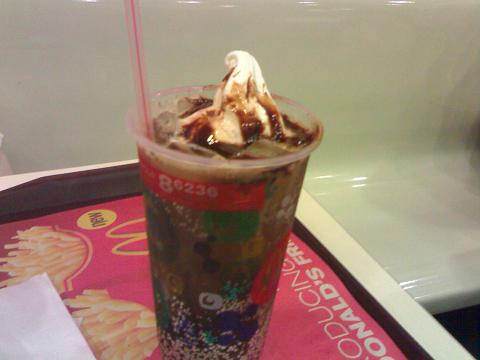 mdco mcfloat - Its a coke with ice cream float available at mcdonalds.