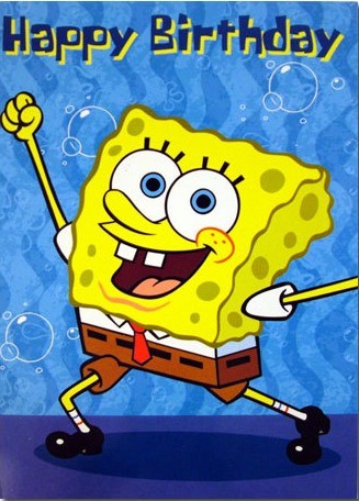 birthday - sponge bob saying happy birthday to you!