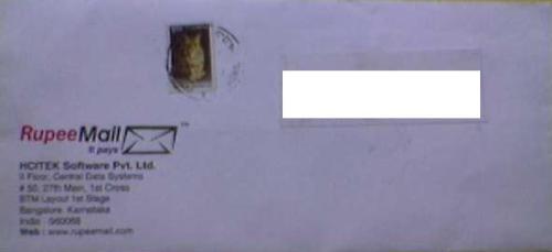 My RupeeMail Payment Envelop - This is the picture of rupee mail payment envelop. I have also posted the picture of the cheque. It is a paid to read email site and only for Indians. There is a link to the site in my profile. You can PM me for any question.