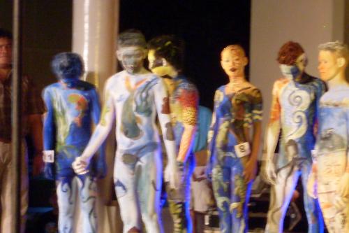 bodies! - bodies made as paint canvas!