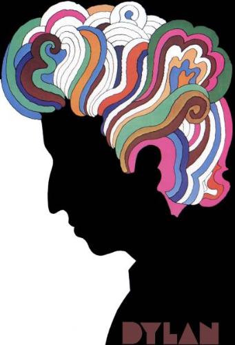 Bob Dylan Swirls - Graphic print of Bob Dylan