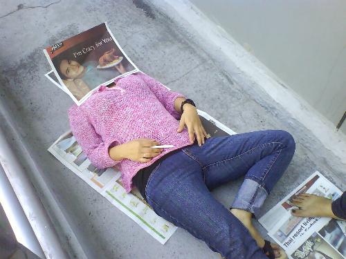 crazy for you - LMAO! this is my favorite.. my friend Ria plays around with the news paper...