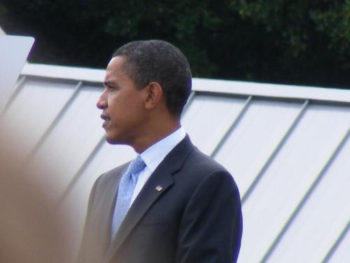 Barack Obama - Barack Obama, September 2008. Abington High School.
