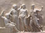 Great Philosophers - the greatest minds of early man congregated on temple steps in Greece.