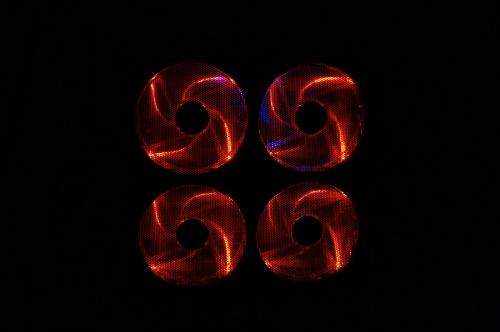 4 nice red Fan - This are four red fan with 1800 rpm