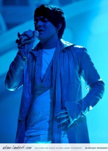 Adam Lambert  - This is a photo image of Adam Lambert performing "Mad World".