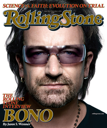 u2 - Bono of cover of the Rolling Stone