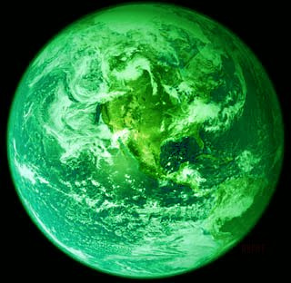 Globe - A globe representing the green earth.