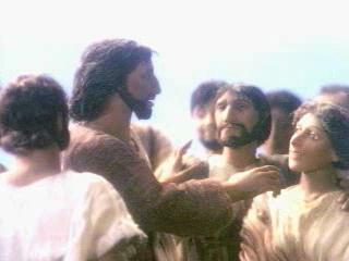 The Miracle Maker - A photo of Jesus in the movie 'The Miracle Maker'.  Jesus played by Ralph Fiennes.