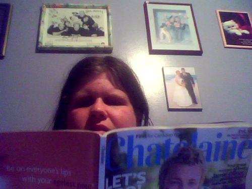 Me Reading A Book - Another webcam pic I took recently.