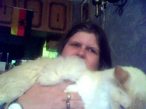 Shakti And I - Here I am with my cat, Shakti. Aren't we cute? :)