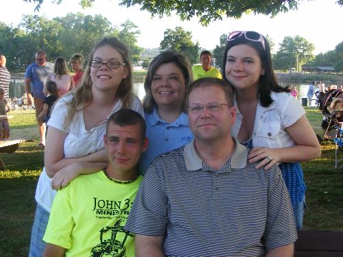 Our family - This is the first time we've gotten a chance for all 5 of us to be together at one time since before he went to rehab.