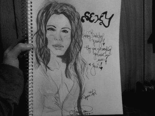 Most recent - Quick drawing of Megan Foxx from the transformers movie. Didn't turn out the way I wanted it to because of being rushed. Hope you like it though. =)
