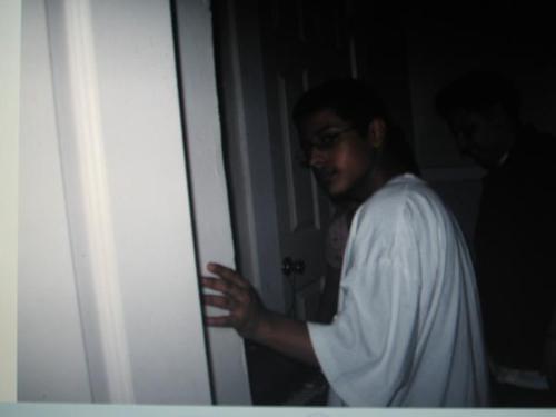 Door To Darkness - My nieghbor took a pic of me opening my mother's bedroom door and it looked like I'm entering another dark realm...