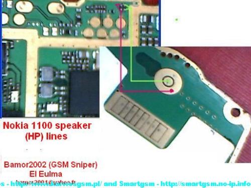 1100 speaker connection - trouble on speaker of nokia 1100