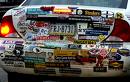 bumper stickers - on the back of a car
