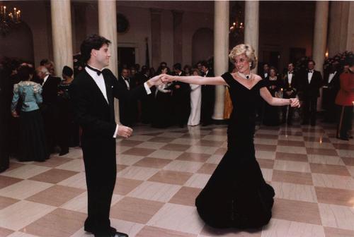 Princess Diana with John Travolta - This is a picture of Princess Diana and actor John Travolta, dancing together.