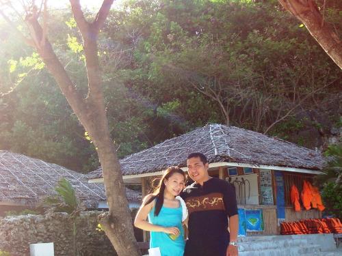 Sumilon Island - Here's me and Keith in Sumilon Island. Its a 23 hectare island just a boat ride away from Cebu Island. Its an exclusive island. You have to make reservations at Blue Waters Resort so they can provide you with your boat ride and other accomodations. Its a very secluded and preserved island, almost like a paradise. The pristine waters so inviting, the sand so white and fine...and trees are so lushious! This is where I got engaged last Feb.22,2009.