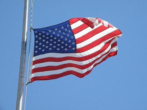 The Amercian Flag in all her glory - The Amercian Flag flies high in all her glory