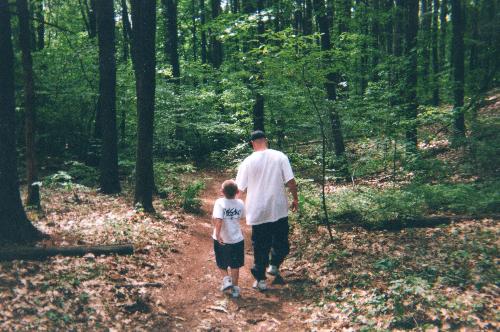 My son and Grandson - Spending the day exploring nature.