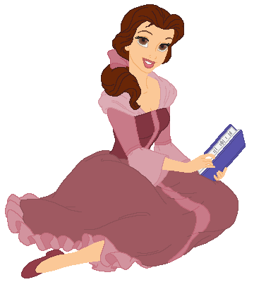 Bela, from Beauty and the Beast - This is Bella, my favourite Disney Princess, with a pink dress and a book! She always seemed so ladylike to me!