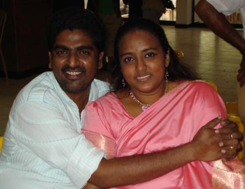 Hubby and I - We are at a wedding located at the Trivandrum Club, Kerala India.