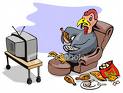 Watching TV - Watching TV for long time at night before go to bed is a bad habit.It crates mental pressure and even heart disease.