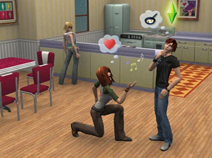 The Sims - This is an image of the gameplay of The Sims