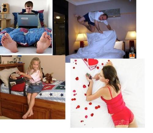 Bed uses - People find so many uses for bed except having a good sleep.