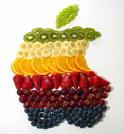 fruit - apple logo made of fruit