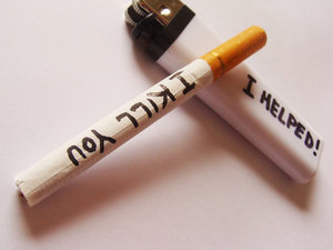 Cig & lighter - The sooner you stop smoking the better, so our bodies can try to heal.
