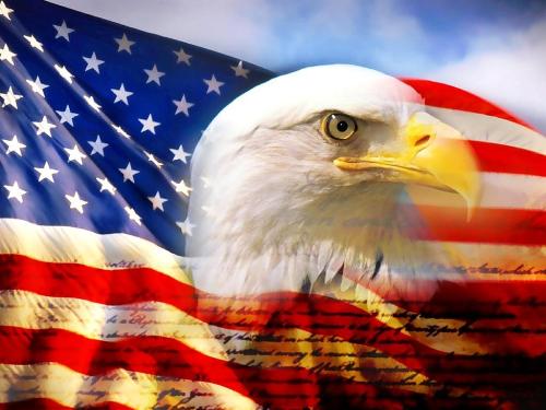 American Eagle - Flag with eagle