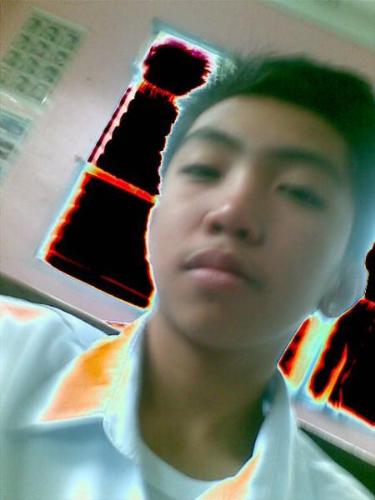 Myself at school - I took this picture in solarise effect.