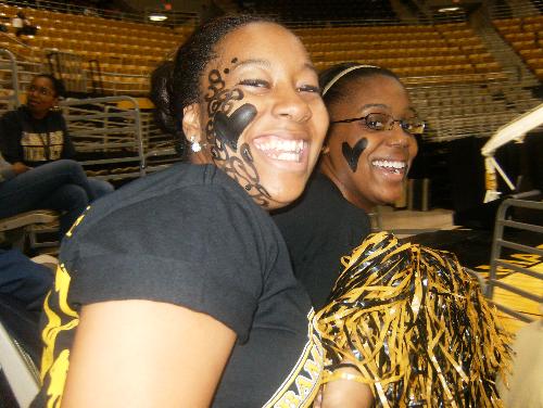 School Spirit - Me and my friend was a part of the pep squad called Alabama State Fanatics!!!!
