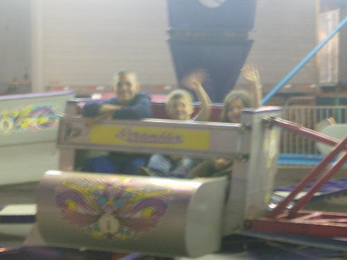 Kids on the scrambler - My kids on the Scrambler at the fair last year.